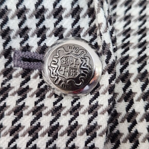 The Limited Wool Blend Blazer Black and White Houndstooth Jacket size Medium - Picture 7 of 12